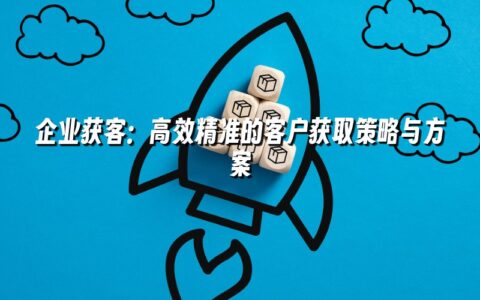 企业获客：高效精准的客户获取策略与方案