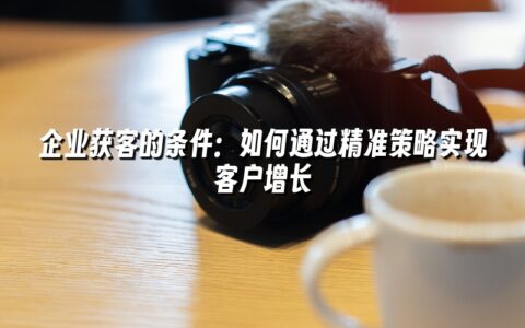 企业获客的条件:如何通过精准策略实现客户增长 企业获客的条件:如何通过精准策略实现客户增长