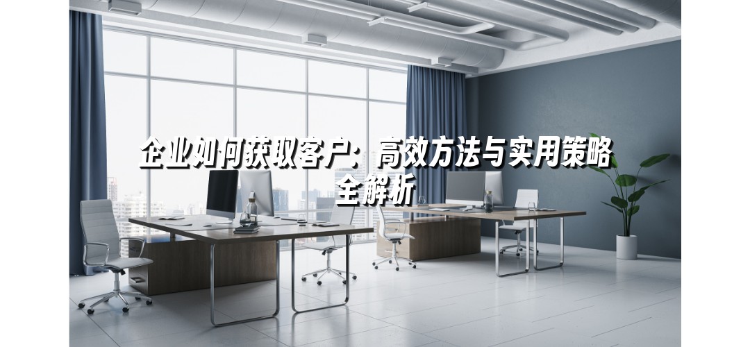 企业如何获取客户：高效方法与实用策略全解析