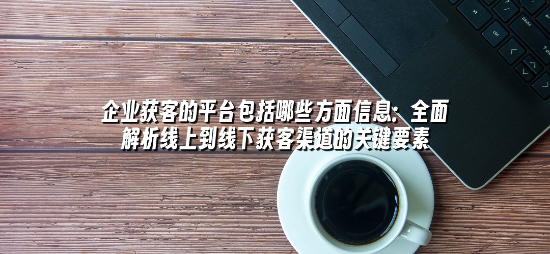 企业获客的平台包括哪些方面信息：全面解析线上到线下获客渠道的关键要素