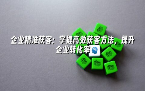 企业精准获客：掌握高效获客方法，提升企业转化率