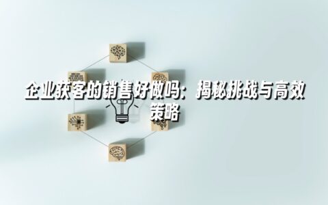企业获客的销售好做吗:揭秘挑战与高效策略 企业获客的销售好做吗:揭秘挑战与高效策略