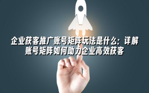 企业获客推广账号矩阵玩法是什么:详解账号矩阵如何助力企业高效获客 企业获客推广账号矩阵玩法是什么:详解账号矩阵如何助力企业高效获客