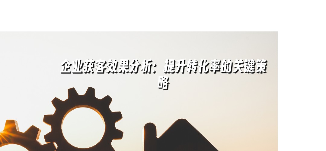 企业获客效果分析：提升转化率的关键策略