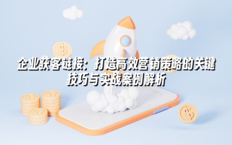 企业获客链接：打造高效营销策略的关键技巧与实战案例解析