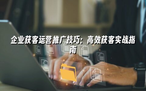 企业获客运营推广技巧：高效获客实战指南