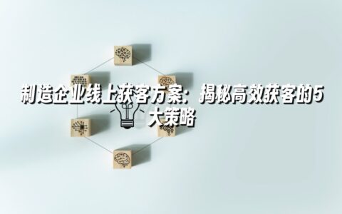 制造企业线上获客方案:揭秘高效获客的5大策略 制造企业线上获客方案:揭秘高效获客的5大策略