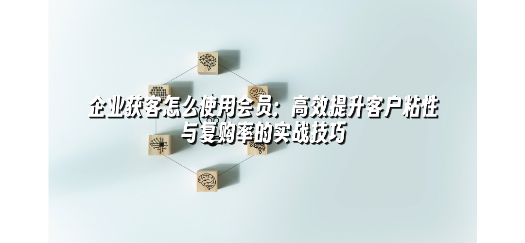 企业获客怎么使用会员：高效提升客户粘性与复购率的实战技巧