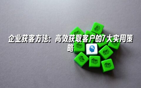 企业获客方法：高效获取客户的7大实用策略