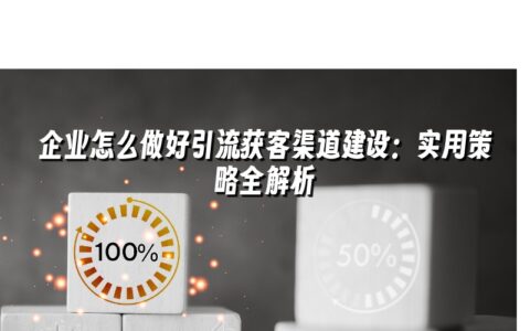 企业怎么做好引流获客渠道建设:实用策略全解析 企业怎么做好引流获客渠道建设:实用策略全解析