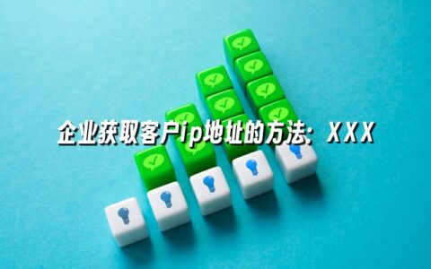 企业获取客户ip地址的方法:XXX 企业获取客户ip地址的方法:XXX
