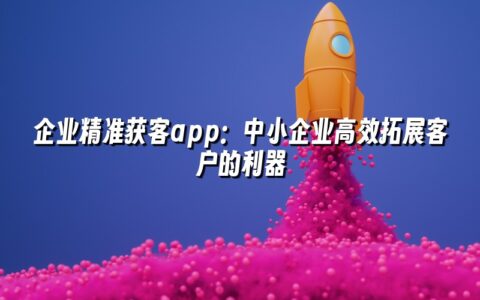 企业精准获客app:中小企业高效拓展客户的利器 企业精准获客app:中小企业高效拓展客户的利器