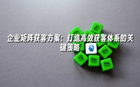 企业矩阵获客方案:打造高效获客体系的关键策略 企业矩阵获客方案:打造高效获客体系的关键策略