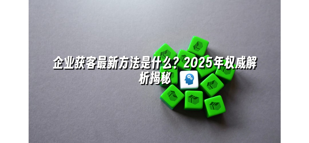 企业获客最新方法是什么？2025年权威解析揭秘