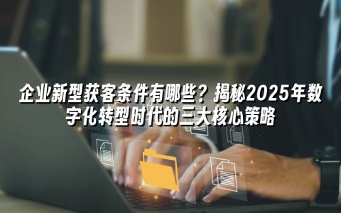 企业新型获客条件有哪些?揭秘2025年数字化转型时代的三大核心策略 企业新型获客条件有哪些?揭秘2025年数字化转型时代的三大核心策略