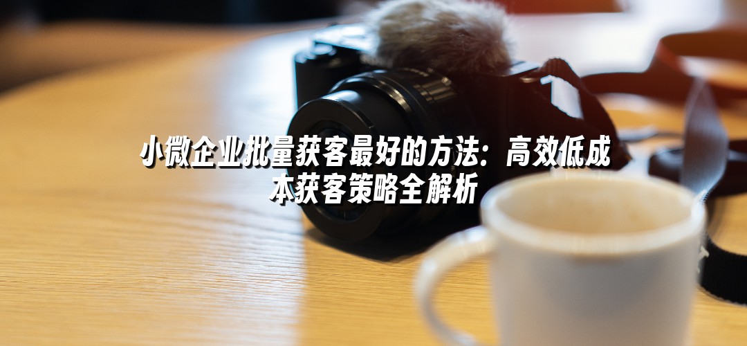 小微企业批量获客最好的方法：高效低成本获客策略全解析