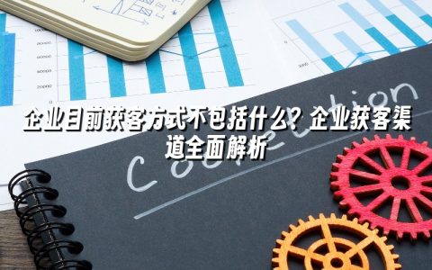 企业目前获客方式不包括什么?企业获客渠道全面解析 企业目前获客方式不包括什么?企业获客渠道全面解析
