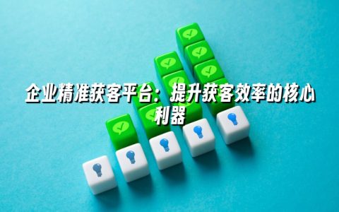 企业精准获客平台:提升获客效率的核心利器 企业精准获客平台:提升获客效率的核心利器