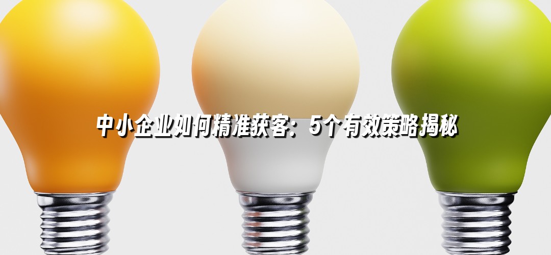 中小企业如何精准获客：5个有效策略揭秘