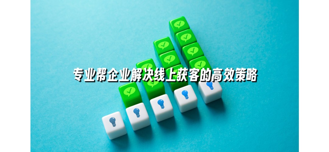 专业帮企业解决线上获客的高效策略