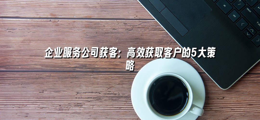 企业服务公司获客：高效获取客户的5大策略