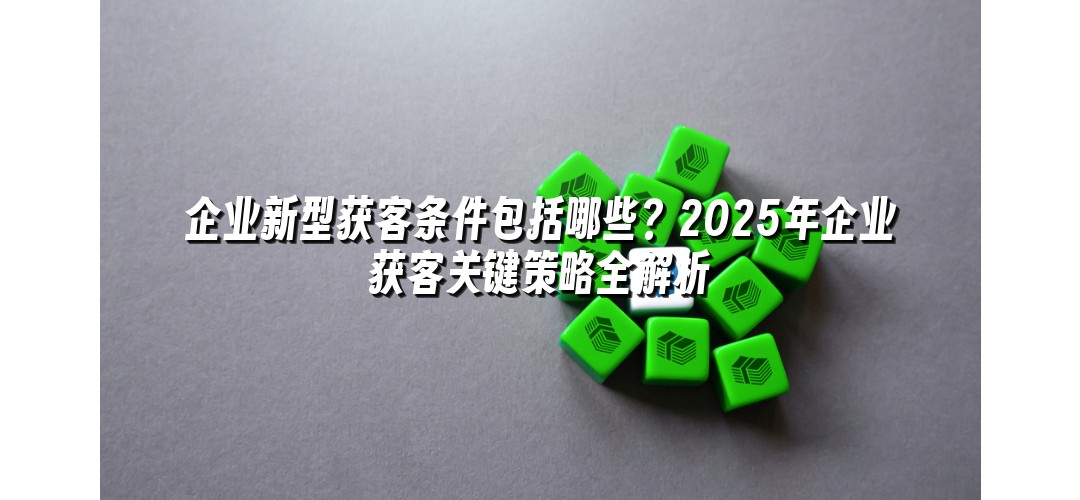企业新型获客条件包括哪些？2025年企业获客关键策略全解析