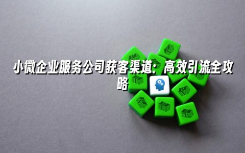 小微企业服务公司获客渠道：高效引流全攻略