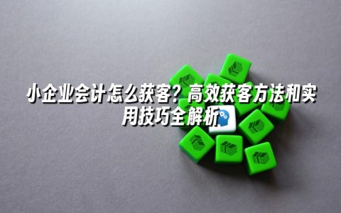 小企业会计怎么获客?高效获客方法和实用技巧全解析 小企业会计怎么获客?高效获客方法和实用技巧全解析