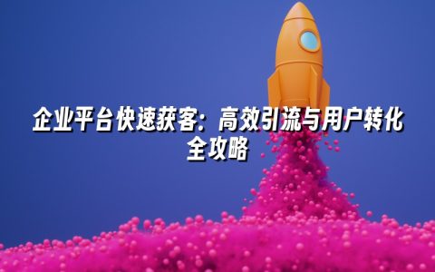 企业平台快速获客:高效引流与用户转化全攻略 企业平台快速获客:高效引流与用户转化全攻略