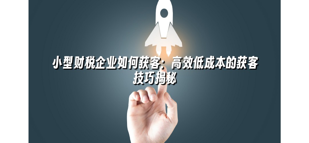 小型财税企业如何获客：高效低成本的获客技巧揭秘