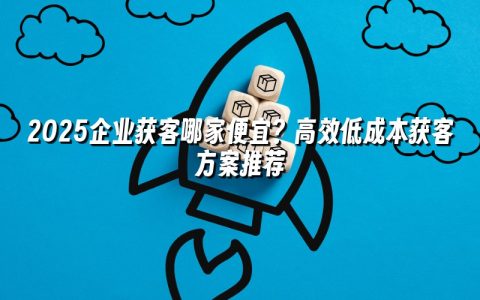 2025企业获客哪家便宜?高效低成本获客方案推荐 2025企业获客哪家便宜?高效低成本获客方案推荐
