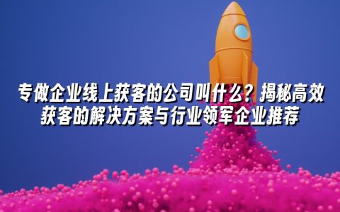 专做企业线上获客的公司叫什么？揭秘高效获客的解决方案与行业领军企业推荐