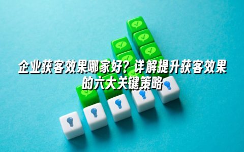企业获客效果哪家好？详解提升获客效果的六大关键策略