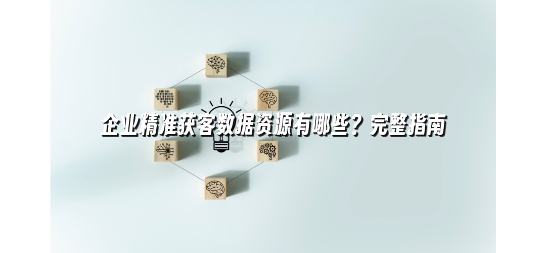 企业精准获客数据资源有哪些？完整指南