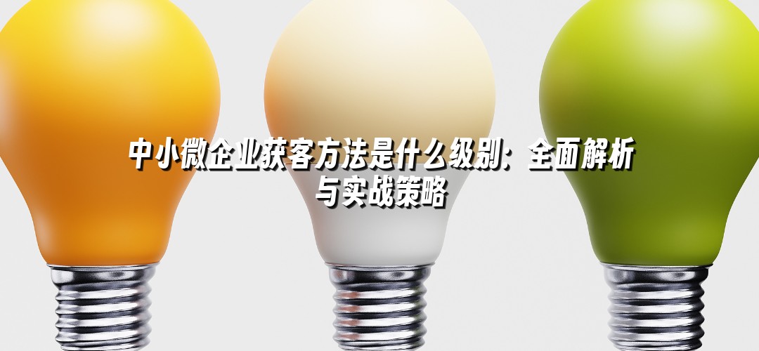 中小微企业获客方法是什么级别：全面解析与实战策略