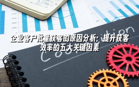 企业客户批量获客的原因分析：提升获客效率的五大关键因素