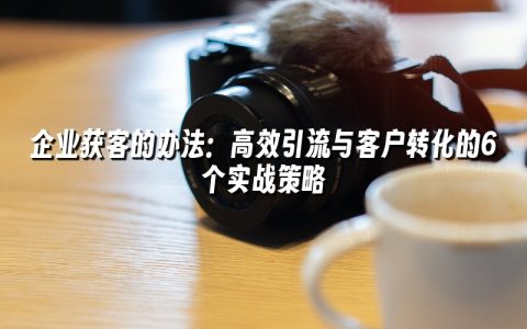 企业获客的办法:高效引流与客户转化的6个实战策略 企业获客的办法:高效引流与客户转化的6个实战策略