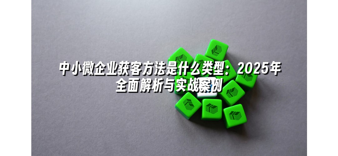 中小微企业获客方法是什么类型：2025年全面解析与实战案例