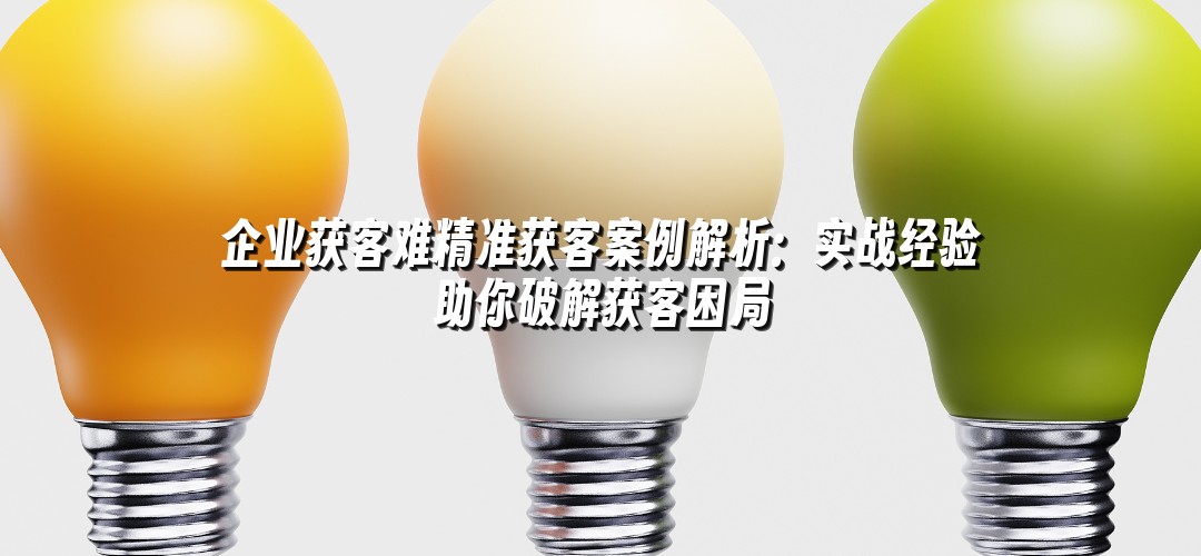 企业获客难精准获客案例解析：实战经验助你破解获客困局