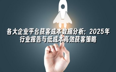 各大企业平台获客成本数据分析:2025年行业报告与低成本高效获客策略 各大企业平台获客成本数据分析:2025年行业报告与低成本高效获客策略