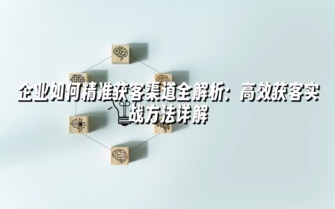 企业如何精准获客渠道全解析:高效获客实战方法详解 企业如何精准获客渠道全解析:高效获客实战方法详解