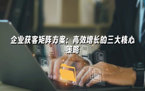 企业获客矩阵方案：高效增长的三大核心策略