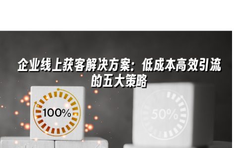 企业线上获客解决方案：低成本高效引流的五大策略