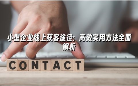 小型企业线上获客途径：高效实用方法全面解析