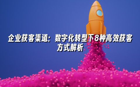企业获客渠道：数字化转型下8种高效获客方式解析