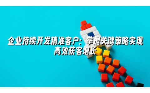 企业持续开发精准客户：掌握关键策略实现高效获客增长