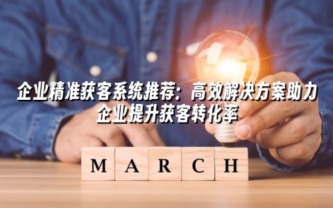 企业精准获客系统推荐：高效解决方案助力企业提升获客转化率