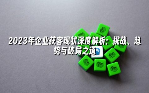 2023年企业获客现状深度解析：挑战、趋势与破局之道