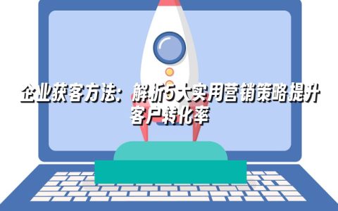 企业获客方法：解析5大实用营销策略提升客户转化率