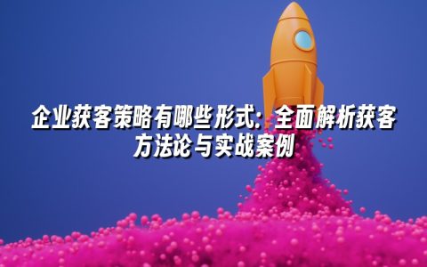 企业获客策略有哪些形式：全面解析获客方法论与实战案例